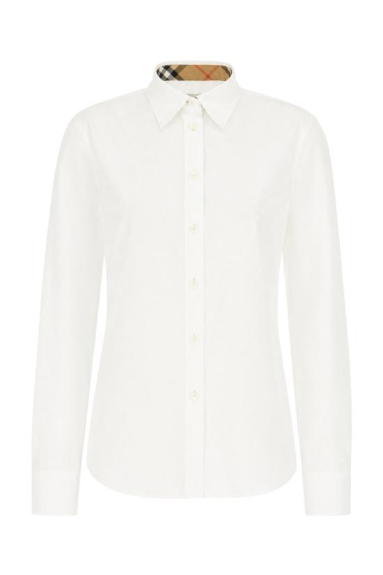 26FW 버버리 레귤러 핏 코튼 포플린 셔츠 8111217 A1464 WHITE