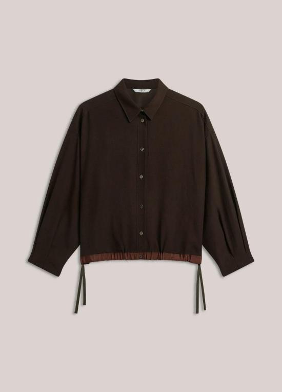  Summum 블라우스 숨뭄  (드로스트링 포함) 초콜릿 브라운 - OTHER BRANDS