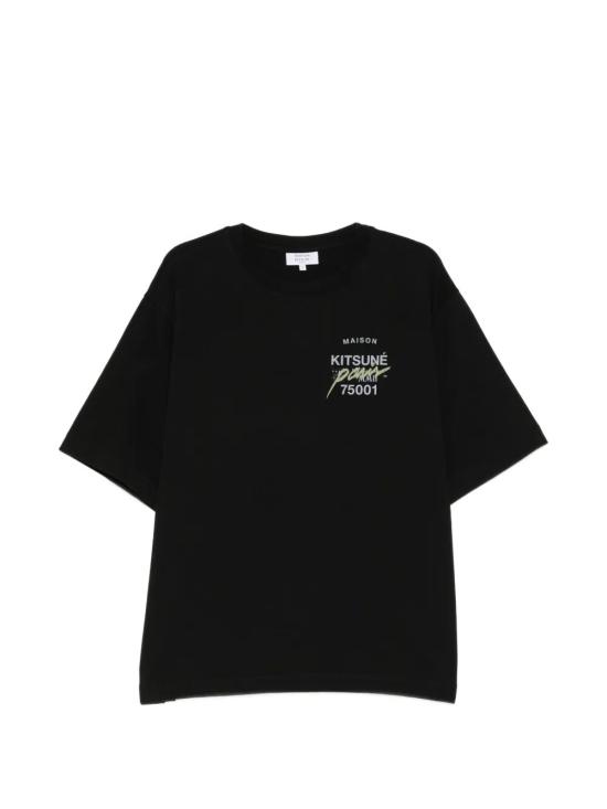26FW 메종키츠네 반팔 티셔츠 MQMJT02KJ0119 P199 BLACK