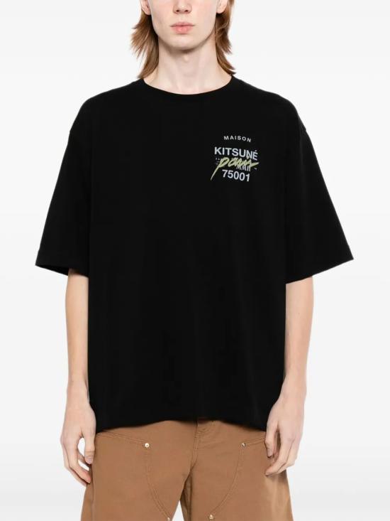 26FW 메종키츠네 반팔 티셔츠 MQMJT02KJ0119 P199 BLACK - MAISON KITSUNE