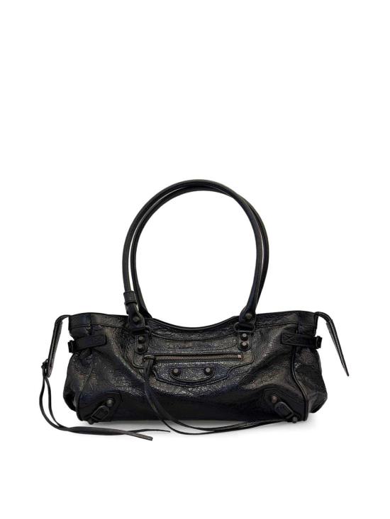 26FW 발렌시아가 르 시티 백 8676672ABEK1000 BLACK