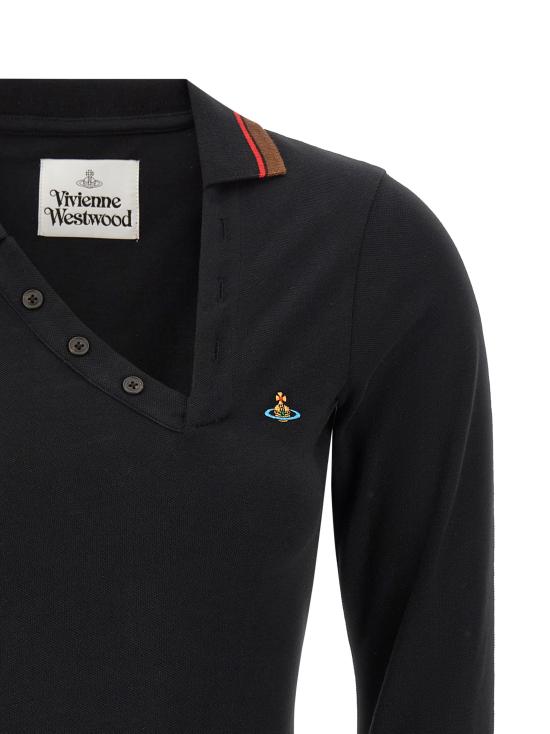 26FW 비비안웨스트우드 폴로 티셔츠 1H010007J00AUN401 Black - VIVIENNE WESTWOOD