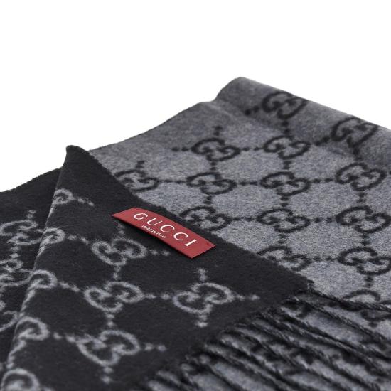 26FW 구찌 GG 캐시미어 스카프 8123174GABX Grey - GUCCI