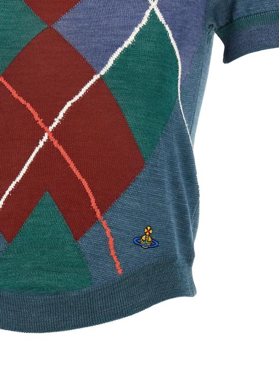 26FW 비비안웨스트우드 니트웨어 아가일 스웨터와 가디건 멀티컬러 - VIVIENNE WESTWOOD