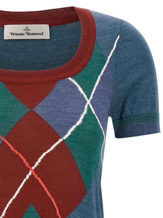 26FW 비비안웨스트우드 니트웨어 아가일 스웨터와 가디건 멀티컬러 - VIVIENNE WESTWOOD