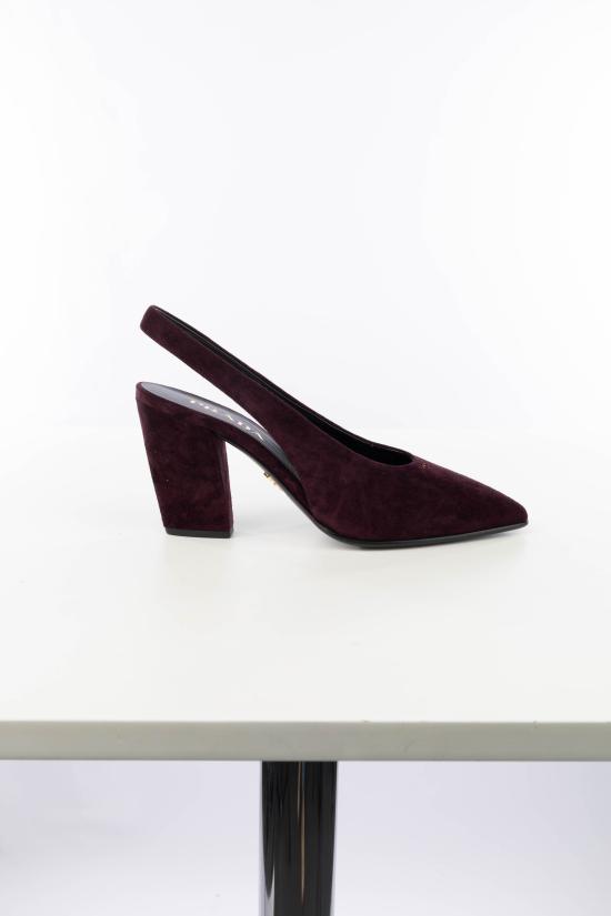 26FW 프라다 가죽 슬링백 펌프스 힐 1I693OFE085103 F0007 BORDEAUX