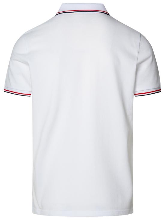 26FW 몽클레어 트리밍 코튼 피케 폴로 셔츠 8A70300 84556 001 WHITE DOM - MONCLER