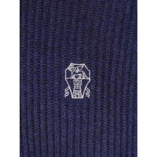 26FW 브루넬로 쿠치넬리 립드 니트 집 후드 스웨터 M22704806G CQX13 BLUE - BRUNELLO CUCINELLI