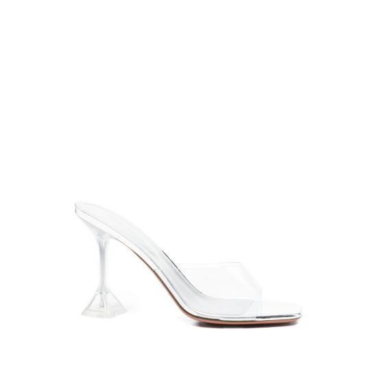 26FW 아미나 무아디 슈즈 LUPITA GLASS 95 TRANS WHITE