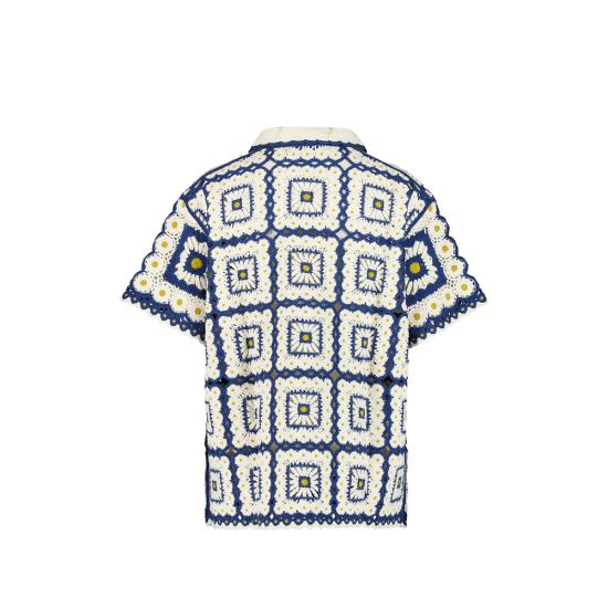 26FW 알레메 셔츠 7303T CREAM WHITE BLUE - ALEMAIS