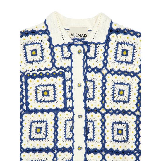 26FW 알레메 셔츠 7303T CREAM WHITE BLUE - ALEMAIS