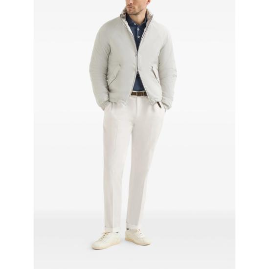 26FW 브루넬로 쿠치넬리 립 니트 폴로 셔츠 M29400105 CFF32 BLUE - BRUNELLO CUCINELLI