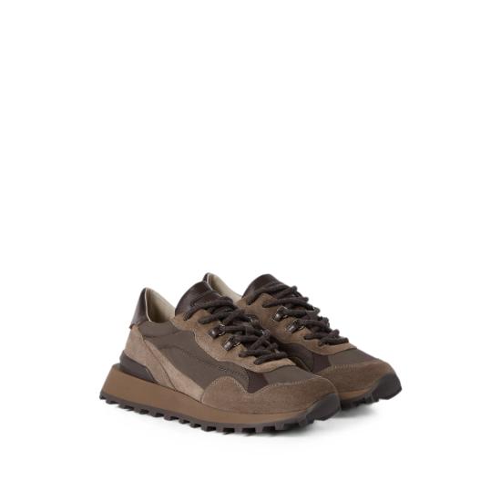 26FW 브루넬로 쿠치넬리 스니커즈 MZSFG3380 C8769 BROWN - BRUNELLO CUCINELLI