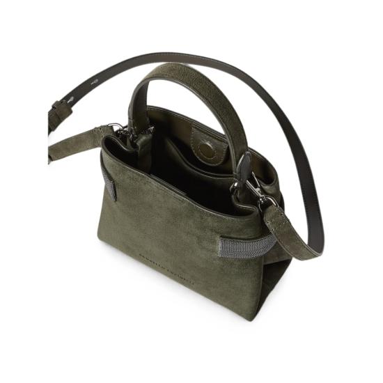 26FW 브루넬로 쿠치넬리 스몰 에센스 탑핸들 백 MBDLD2499 C589 GREEN - BRUNELLO CUCINELLI