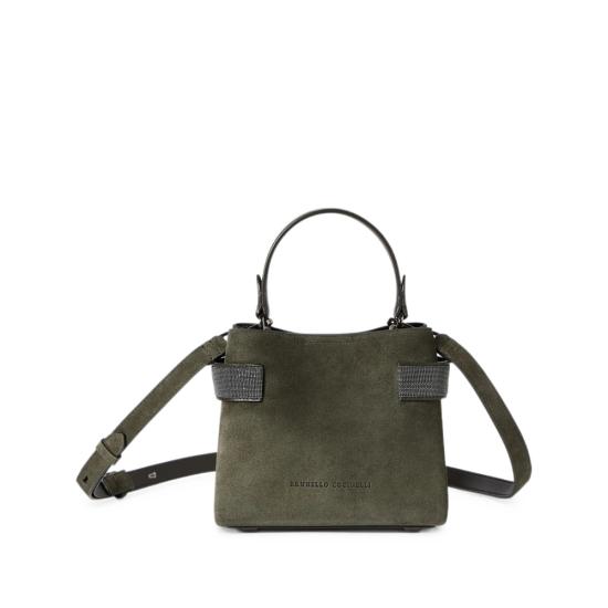 26FW 브루넬로 쿠치넬리 스몰 에센스 탑핸들 백 MBDLD2499 C589 GREEN