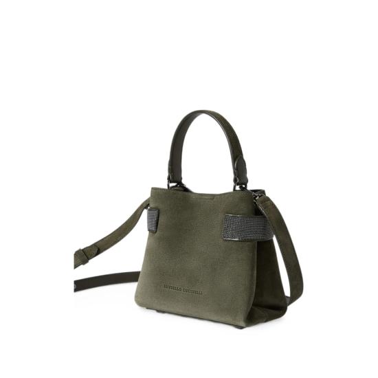 26FW 브루넬로 쿠치넬리 스몰 에센스 탑핸들 백 MBDLD2499 C589 GREEN - BRUNELLO CUCINELLI