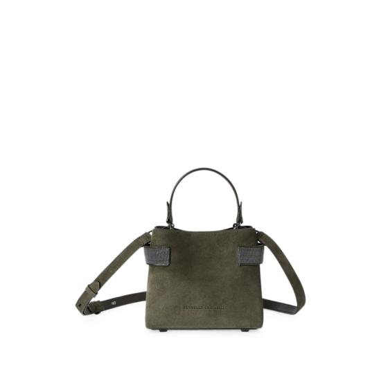 26FW 브루넬로 쿠치넬리 스몰 에센스 탑핸들 백 MBDLD2499 C589 GREEN - BRUNELLO CUCINELLI