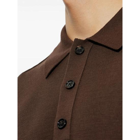 26FW 버버리 폴로 티셔츠 8132511 MARCUS LS C6491 BROWN - BURBERRY