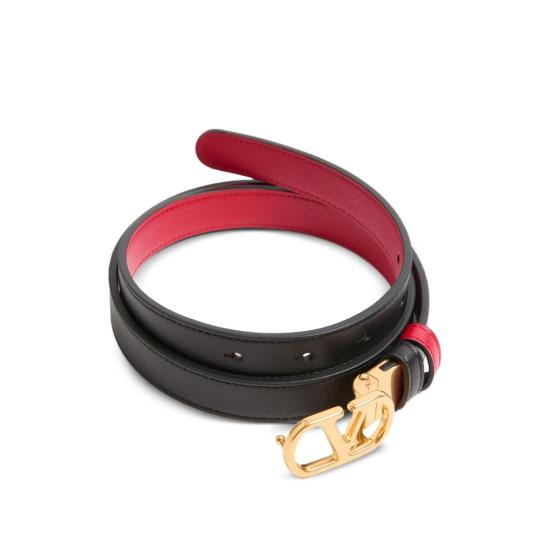26FW 발렌티노 가라바니 레귤러 벨트 9W0T0SU8ZDM 0SM BLACK RED - VALENTINO GARAVANI