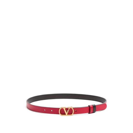 26FW 발렌티노 가라바니 레귤러 벨트 9W0T0SU8ZDM 0SM BLACK RED - VALENTINO GARAVANI