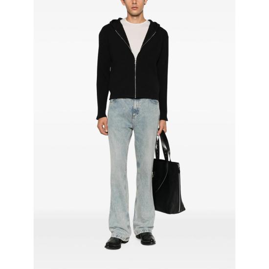 26FW 선플라워 니트웨어 2070 RIB ZIP BLACK - SUNFLOWER