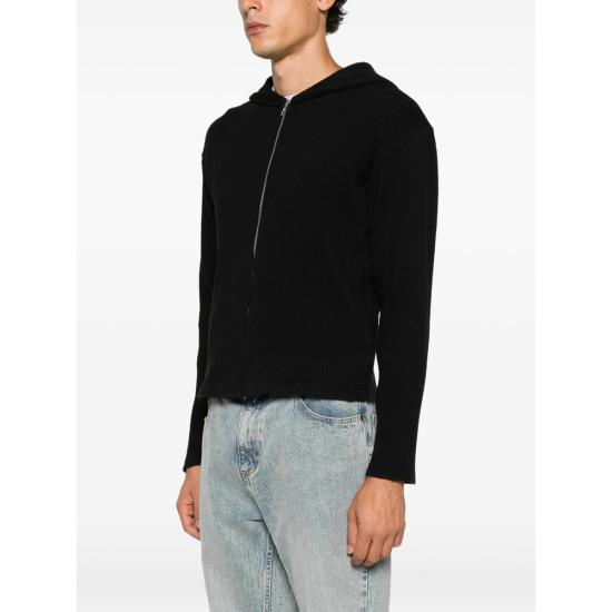 26FW 선플라워 니트웨어 2070 RIB ZIP BLACK - SUNFLOWER