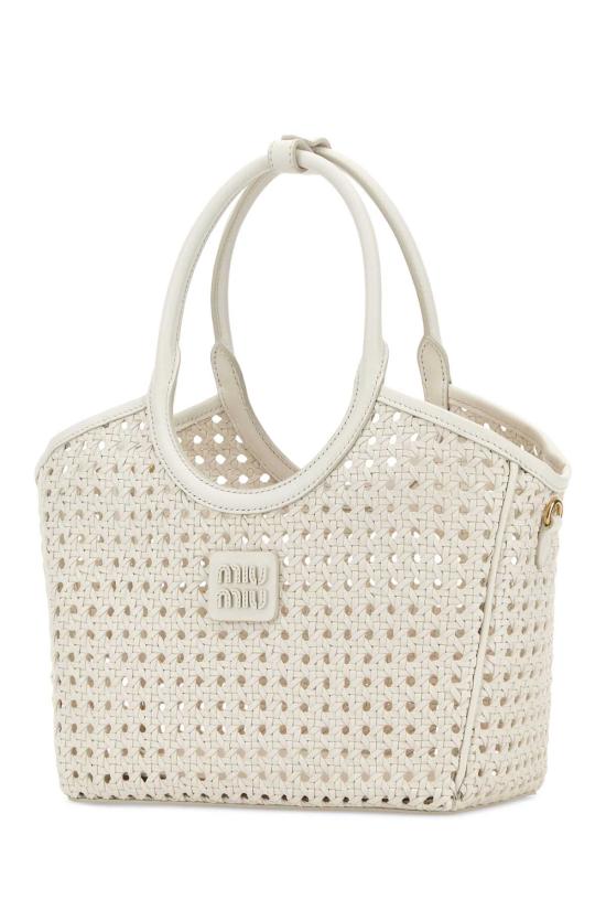 26FW 미우미우 아이비 나파 레더 쇼퍼백 5BA284VMWN2G7R F0009 White - MIU MIU