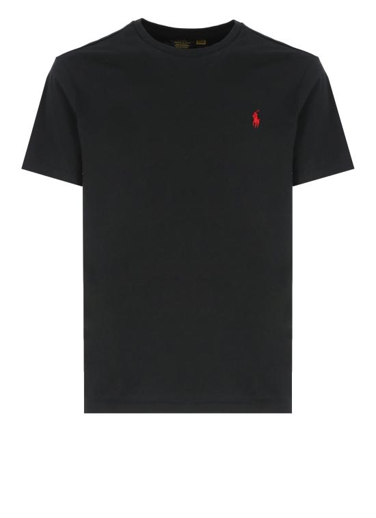 26FW 랄프 로렌 반팔 티셔츠 710680785 001 BLACK