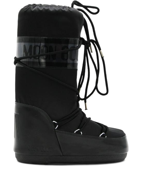 26FW 문부츠 아이콘 글랜스 플래티넘 새틴 부츠 80D1401680 N001 BLACK