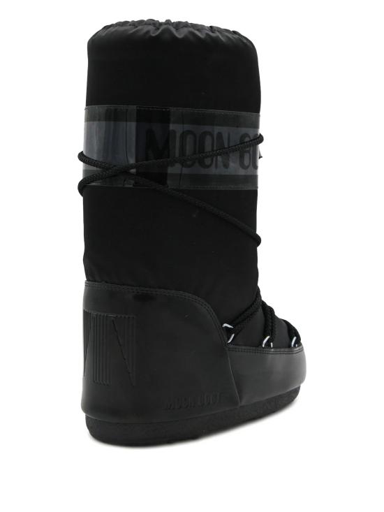 26FW 문부츠 아이콘 글랜스 플래티넘 새틴 부츠 80D1401680 N001 BLACK - MOON BOOT