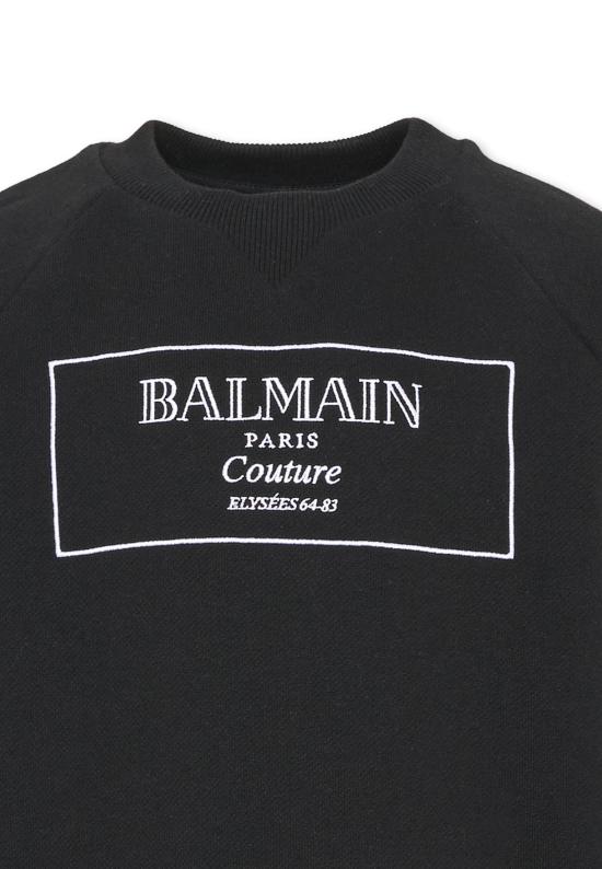 25FW [키즈] 발망 니트/스웻셔츠 BX4P80 Z3183 930BC BLACK - BALMAIN
