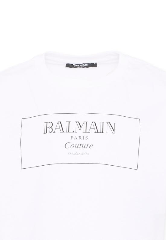 25FW [키즈] 발망 티셔츠 BX8A21 Z3186 100NE WHITE - BALMAIN