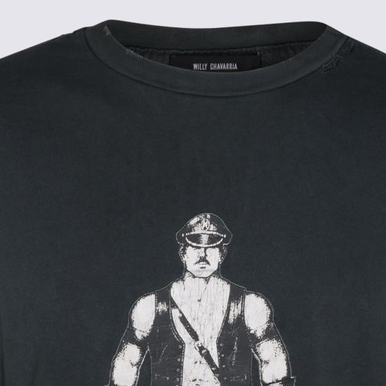 26FW 윌리 차바리아 반팔 티셔츠 MUJTE019 062N011 PIRATE BLACK - WILLY CHAVARRIA