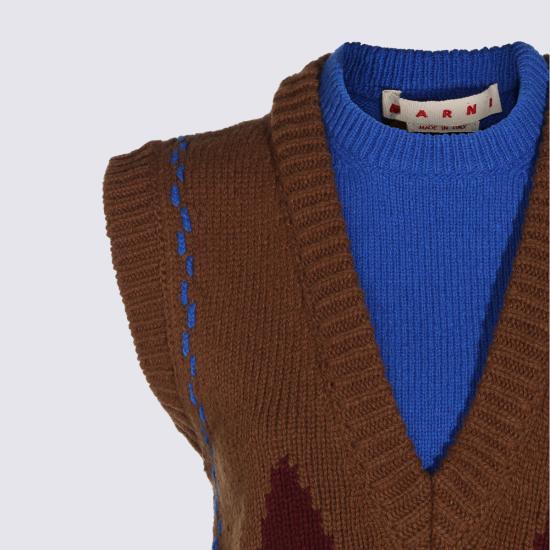 26FW 마르니 스웨터 GCMD0673Q0 UFH100INM53 SADELLE BROWN - MARNI