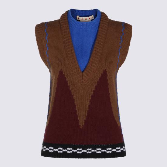 26FW 마르니 스웨터 GCMD0673Q0 UFH100INM53 SADELLE BROWN