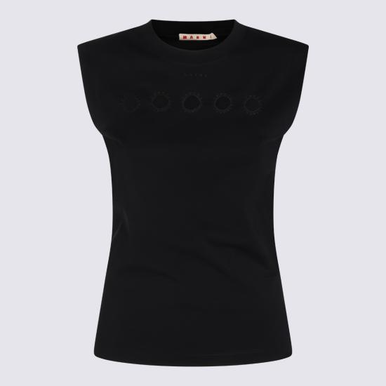 26FW 마르니 반팔 티셔츠 THJE0402MS UTCZ5700N99 BLACK
