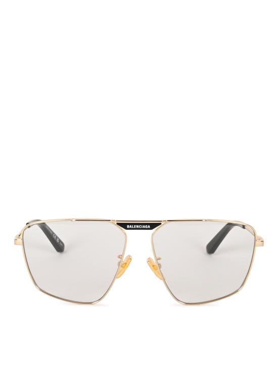 26FW 발렌시아가 태그 2.0 내비게이터 선글라스 703445 T00051484 GOLD CLEAR - BALENCIAGA