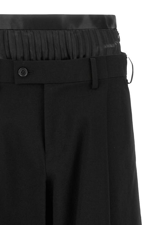26FW 와타나베 준야 스트레이트 팬츠 JRP0431 Black - JUNYA WATANABE