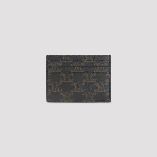 26FW 셀린느 트리옹프 캔버스 트리옹프 카드 홀더 10L832CQH 04LU TAN - CELINE