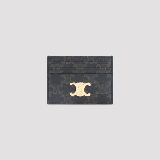 26FW 셀린느 트리옹프 캔버스 트리옹프 카드 홀더 10L832CQH 04LU TAN - CELINE