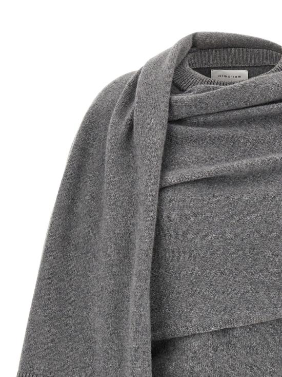 26FW 아르마리움 니트웨어 알리다 스웨터 및 가디건 (회색) - ARMARIUM