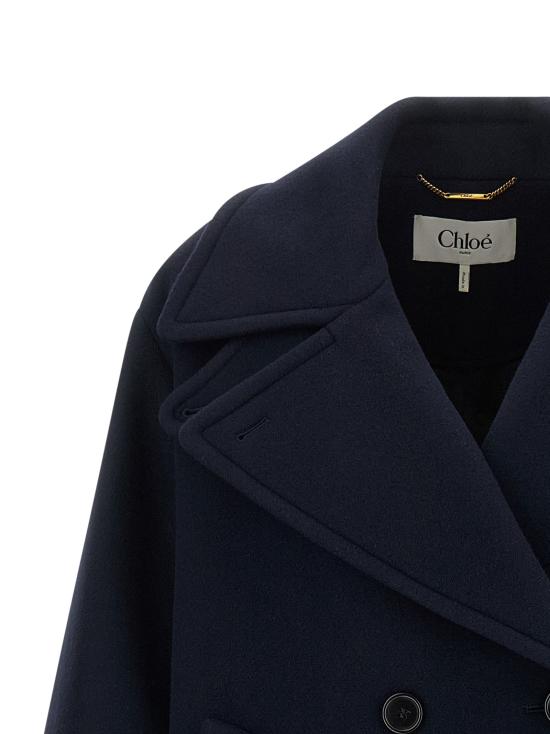 26FW 끌로에 코트 더블 브레스트 ,  및 트렌치 , 파란색 - CHLOE