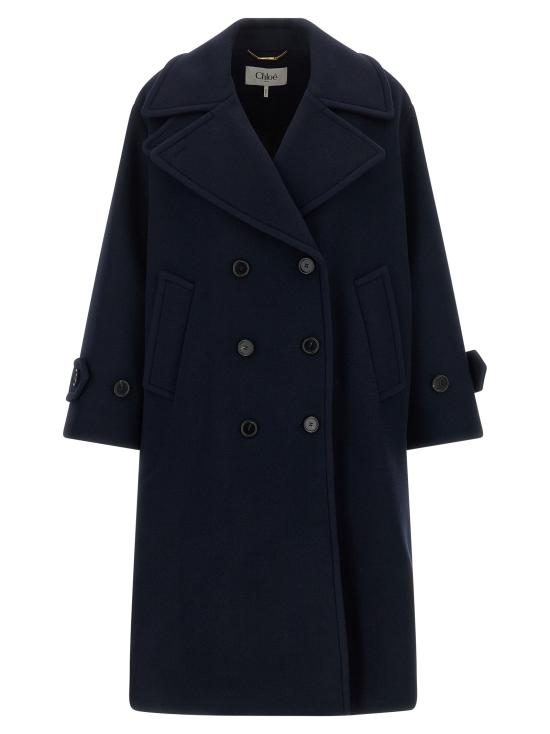 26FW 끌로에 코트 더블 브레스트 ,  및 트렌치 , 파란색