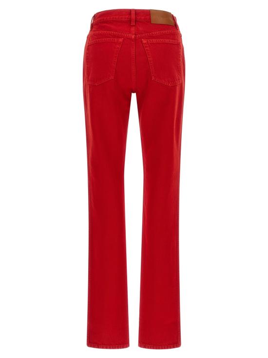 26FW 끌로에 데님 팬츠 가먼트다이드 데님 진 레드 - CHLOE