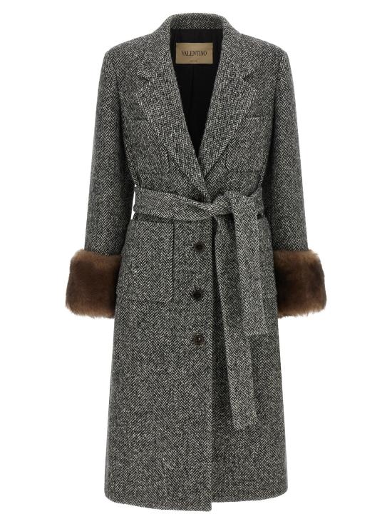 26FW 발렌티노 가라바니 코트 모시  및 트렌치  화이트/블랙