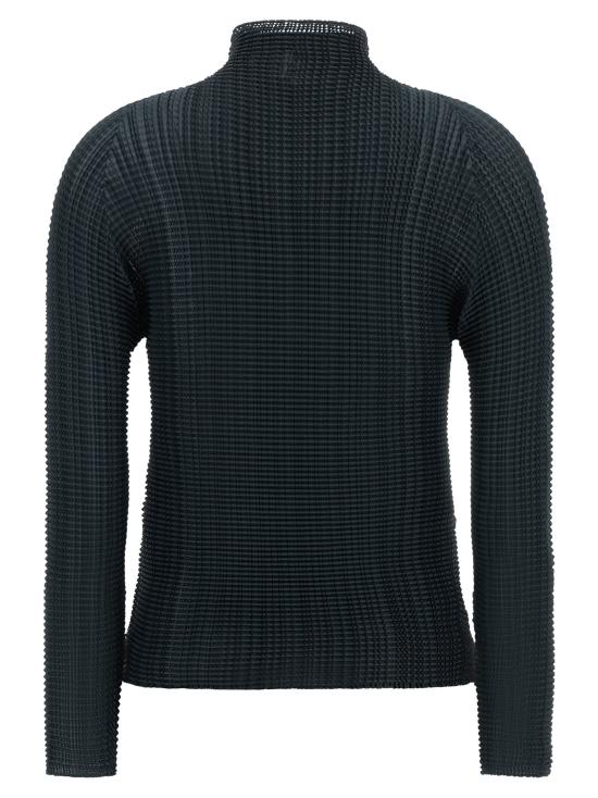 26FW 이세이 미야케 니트웨어 울리 플리츠-68 스웨터 및 가디건 블루 - ISSEY MIYAKE
