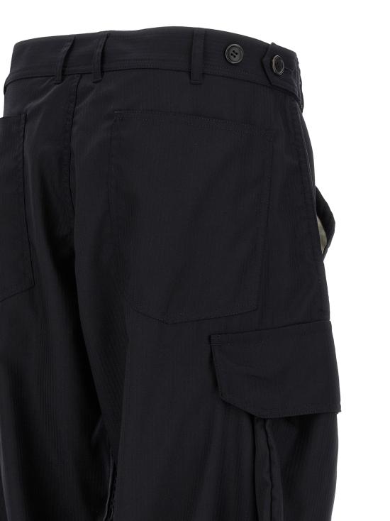 26FW 꼼데가르송 스트레이트 팬츠 핀스트라이프 카고 팬츠 (블루) - COMME DES GARCONS
