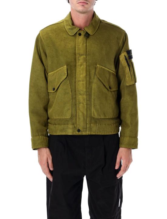 26FW 스톤 아일랜드 덴스 옥스포드 나일론 TC 패딩 스탠드 칼라 자켓 S154100035S0442 V005R CACTUS