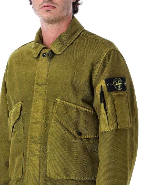26FW 스톤 아일랜드 덴스 옥스포드 나일론 TC 패딩 스탠드 칼라 자켓 S154100035S0442 V005R CACTUS - STONE ISLAND