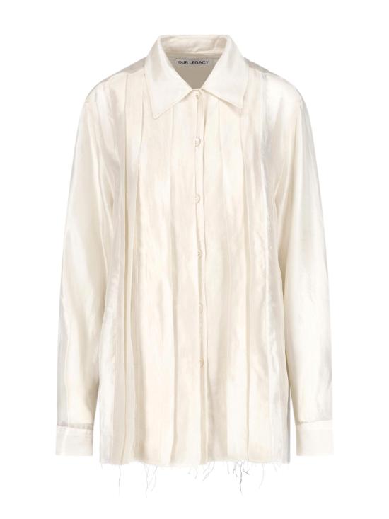 26FW 아워레가시 턱시도 에브리 셔츠 W4262EMP MOONLIT PEARL SHIMMER GAUZE WHITE